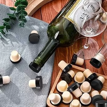 Wood Cork Stopper With Plastic Top
